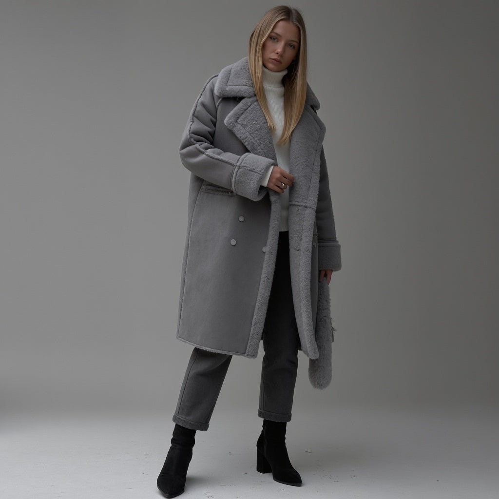 Luxeon™ | Elegant winter coat made of high-quality suede