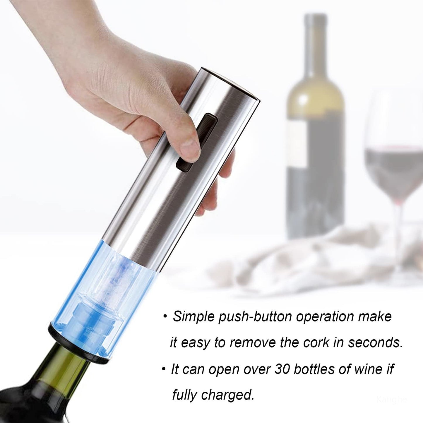 CorkEase™ | Rechargeable Electric Wine Bottle Opener