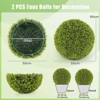 Boxora™ | 2 pieces 50cm artificial boxwood plant