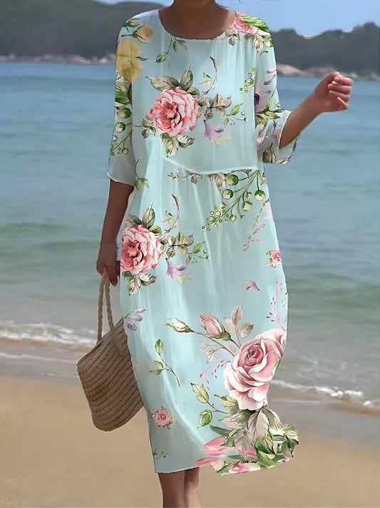Josephine™ | Stylish maxi dress with floral pattern! 