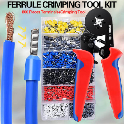 CrimpEase™ | Ratchet cutting and crimping pliers set for tubular cable lugs