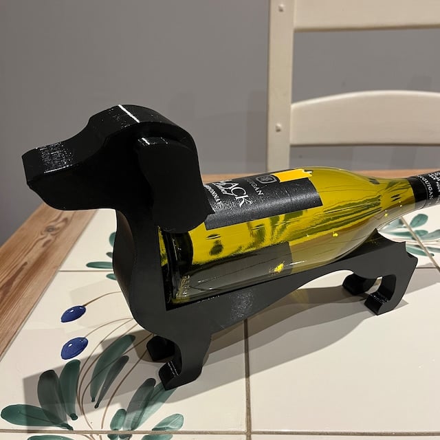 VinoDackel™ | Dachshund wine bottle holder for stylish storage