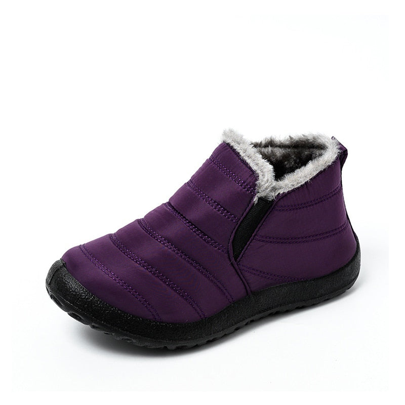 Ebeek™ Winter Female Slip On Flat Casual Shoes Waterproof
