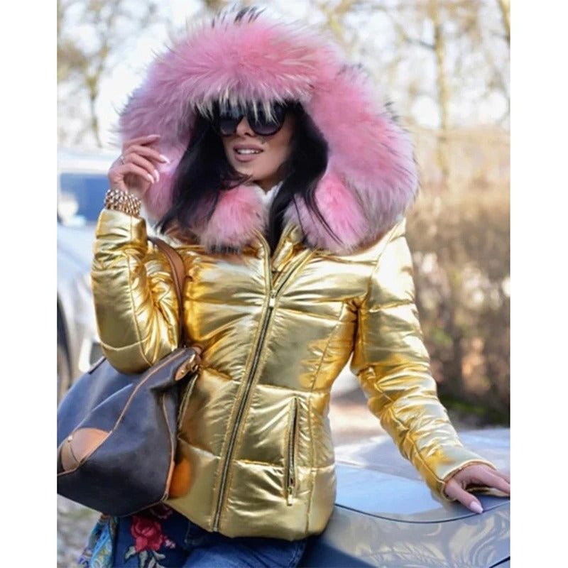 50% off | Margarete™ | Women's winter jacket with hood and faux fur lining