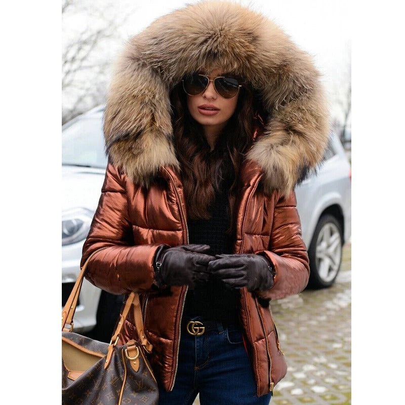 50% off | Margarete™ | Women's winter jacket with hood and faux fur lining