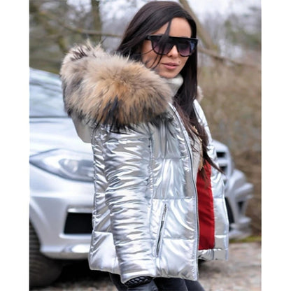 50% off | Margarete™ | Women's winter jacket with hood and faux fur lining