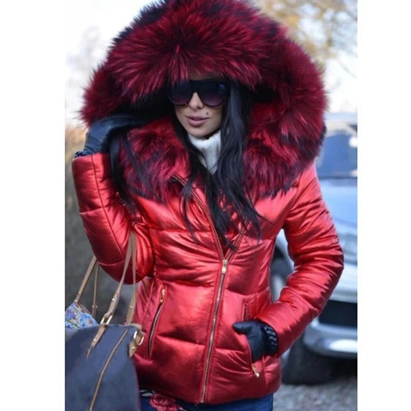 50% off | Margarete™ | Women's winter jacket with hood and faux fur lining