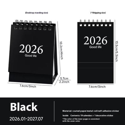 2026 Mini Tischkalender | Morandi Farbiger Stehkalender