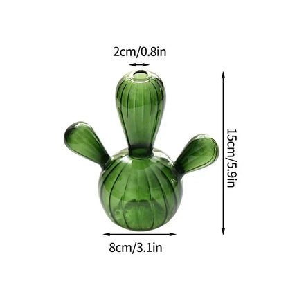 Fungglass™ | Cactus &amp; Mushroom Transparent Glass Vases